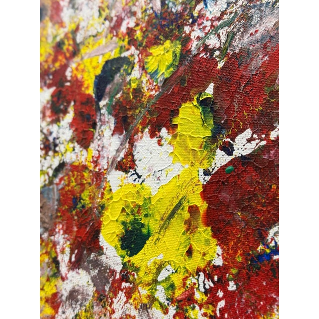 1970s Original Signed Abstract Floral Painting by Kathy Mabry For Sale In Nashville - Image 6 of 11