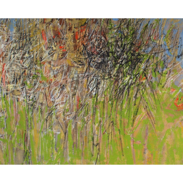 1960s 1960 “Encounter” Abstract Oil on Canvas Painting by Stephen Magada For Sale - Image 5 of 8