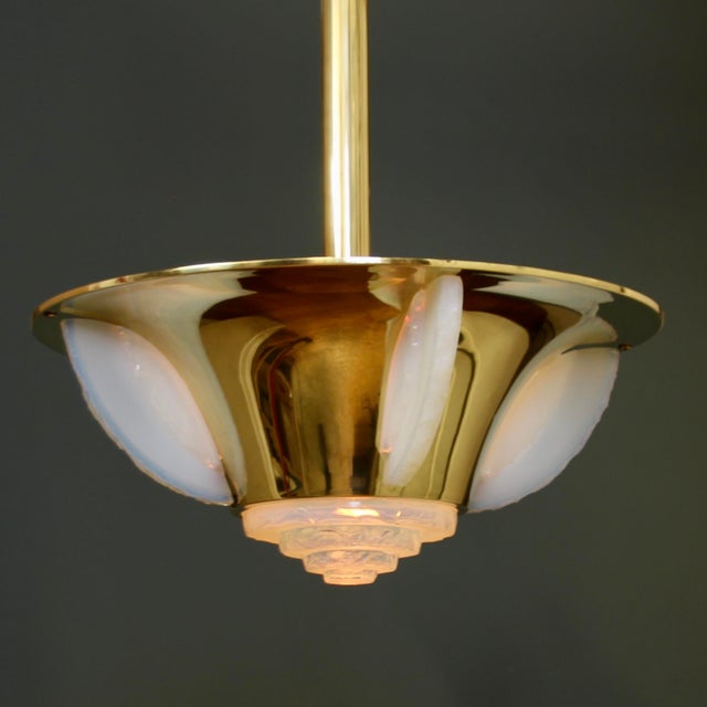 Art Deco Pendant Lamp in the style of Jean Perzel, 1930s For Sale - Image 13 of 13