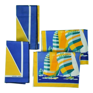 Hermès Paris Cotton Nautical Placemats & Napkins Boxed Set- 4 Pieces
