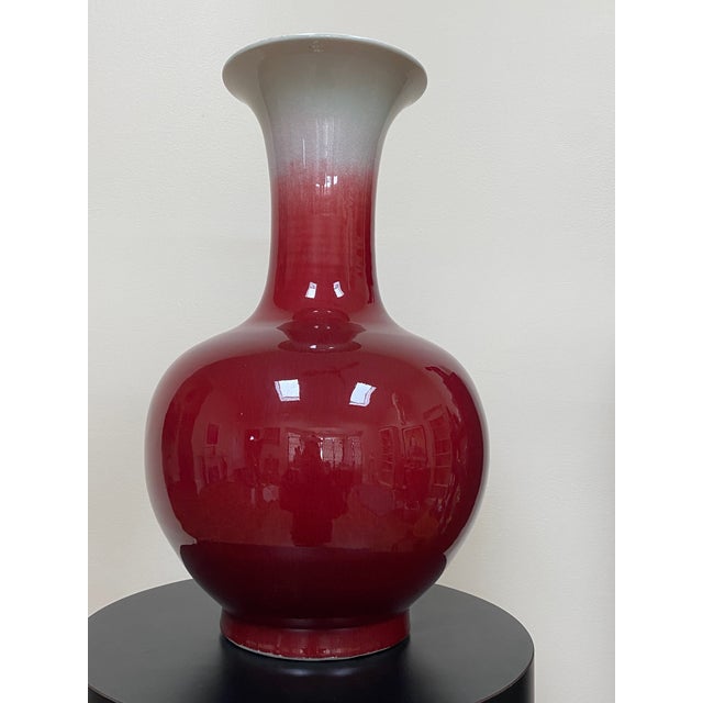 Mid 20th Century Chinese Sang De Boeuf Porcelain Vase For Sale - Image 14 of 14