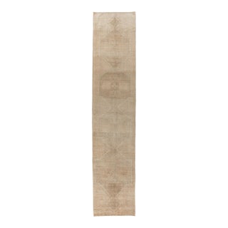 Vintage Circa 1940 Turkish Oushak Runner 2ft 10in X 13ft 7in For Sale