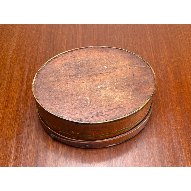 Antique German Polychrome Painted Bentwood "Spanschachtel" or Ribbon Box C. Late 18th Century For Sale - Image 9 of 9
