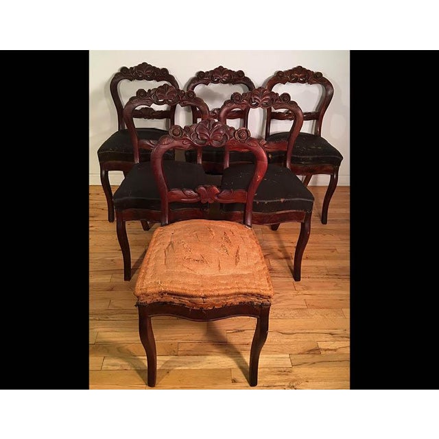 Victorian Mahogany Dining Room Chairs Set of 6 Chairish