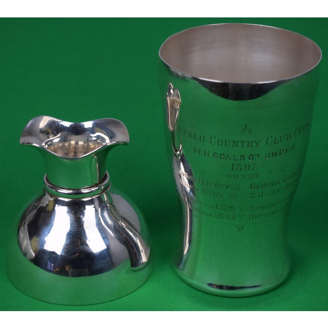 Late 19th Century Buffalo Country Club Cups 1897 Sterling Silver 1Pt. Cocktail Shaker For Sale - Image 4 of 8