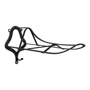 1890s Victorian Antique Duck Bill Saddle Rack, English Cast Iron Equestrian Tack Rest