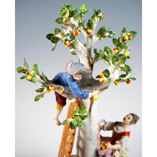 Ceramic Rococo Style Gardener Group by Kaendler for Meissen, 1900s For Sale - Image 7 of 10
