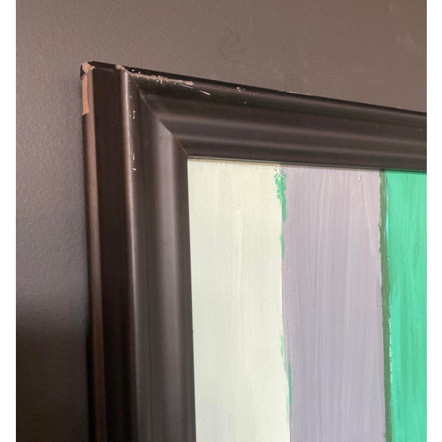 Wood Abstract Blue and Green Original Artwork For Sale - Image 7 of 11