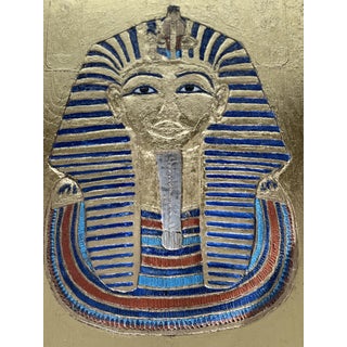 Handcrafted Tutankhamun Golden Mask Relief from Jumaart, 2024 For Sale