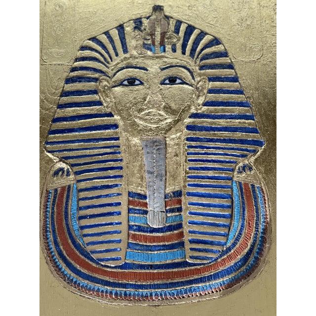 Handcrafted Tutankhamun Golden Mask Relief from Jumaart, 2024 For Sale