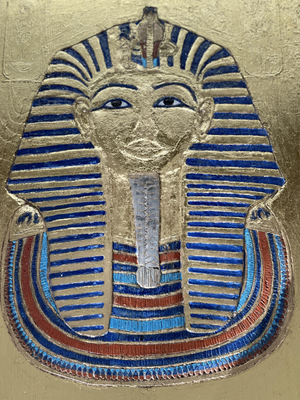 Handcrafted Tutankhamun Golden Mask Relief from Jumaart, 2024