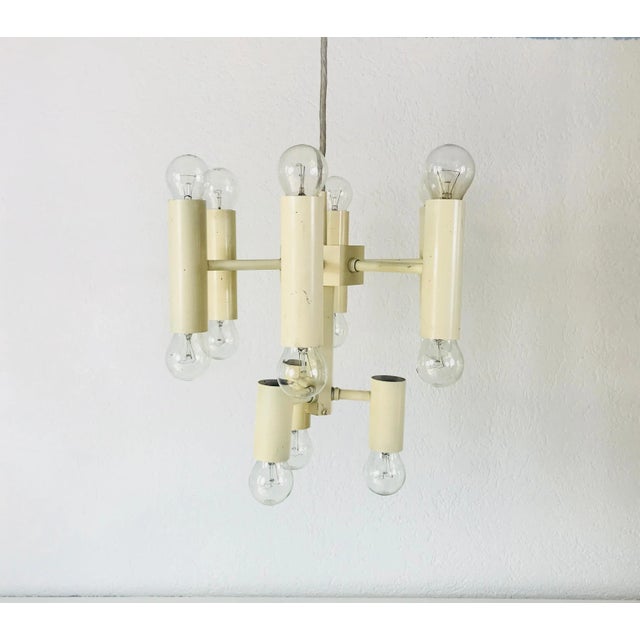 White 1960s Sciolari 9-Arm White Chandelier For Sale - Image 8 of 13
