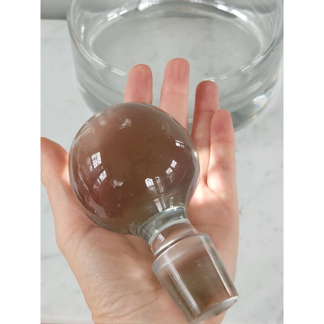 1960s Mid Century English Glass Decanter For Sale - Image 10 of 12