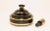 Art Deco Hand Blown Black Gilt Glass Perfume Bottle For Sale In Palm Springs - Image 6 of 12