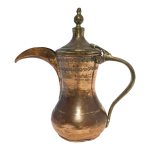 Middle Eastern Antique Dallah Arabic Copper Coffee Pot