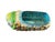 Antique chinoiserie Colorful Enamels On Brass Mini Shoe with eight Auspicious buddhist symbols 3.5" W by 1.5" h and 1.5" D...