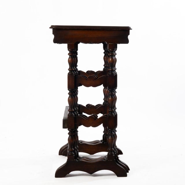 Late 19th Century Late 19th Century Walnut Nesting Tables For Sale - Image 5 of 17