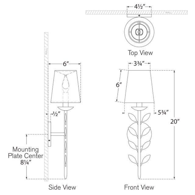 Avery 20" Sconce Hand-Rubbed Antique Brass with Linen Shade Designer: Julie Neill Finish: Hand-Rubbed Antique Brass...