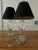 Pair Simon Pearce Hand Blown Addison Glass Lamps With Black Shades, Discontinued For Sale - Image 9 of 10