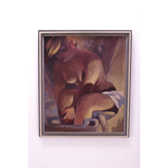 Woman Washing, Oil Painting, Framed For Sale - Image 6 of 6