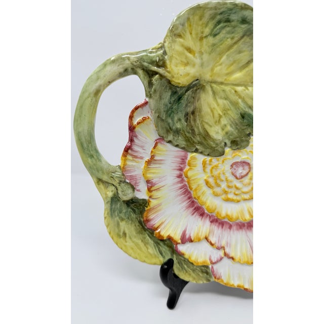 Chelsea House Inc Vintage Chelsea House Hand-Painted Porcelain Peony Dish After 18th-Century Chelsea For Sale - Image 4 of 10