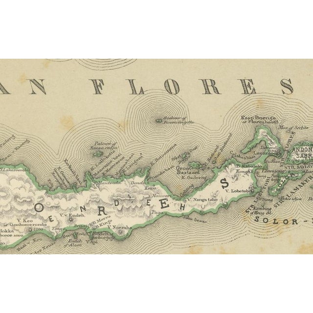 Black Antique Maps of the Lesser Sunda Islands in Dutch East Indies, 1884, Set of 2 For Sale - Image 8 of 15