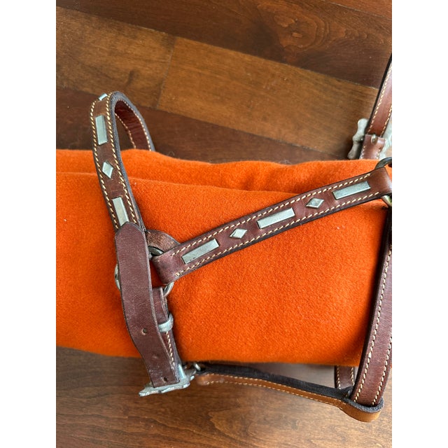 Vintage Equestrian 1970’s Leather Horse Halter For Sale - Image 10 of 15