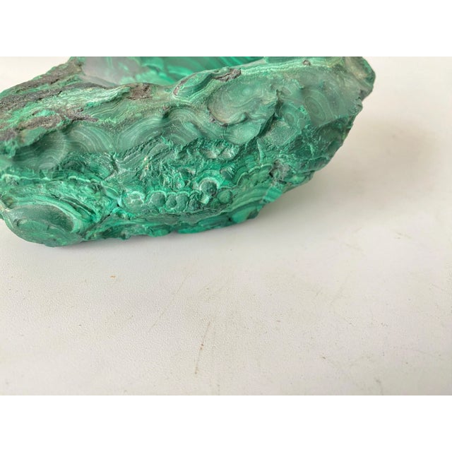 Gemstone African Malachite Ashtray in Green For Sale - Image 7 of 9
