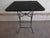 Vintage 1960s Italian painted steel and wicker folding side / tray table. Very nicely constructed with heavy gauge steel....