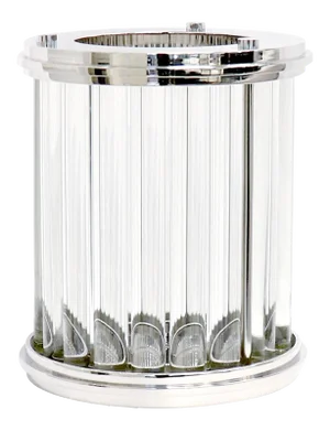 Pasargad Home Lucian Lucite & Stainless Steel Hurricane