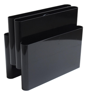 Black Magazine Holder by Giotto Stoppino for Kartell, 1970s