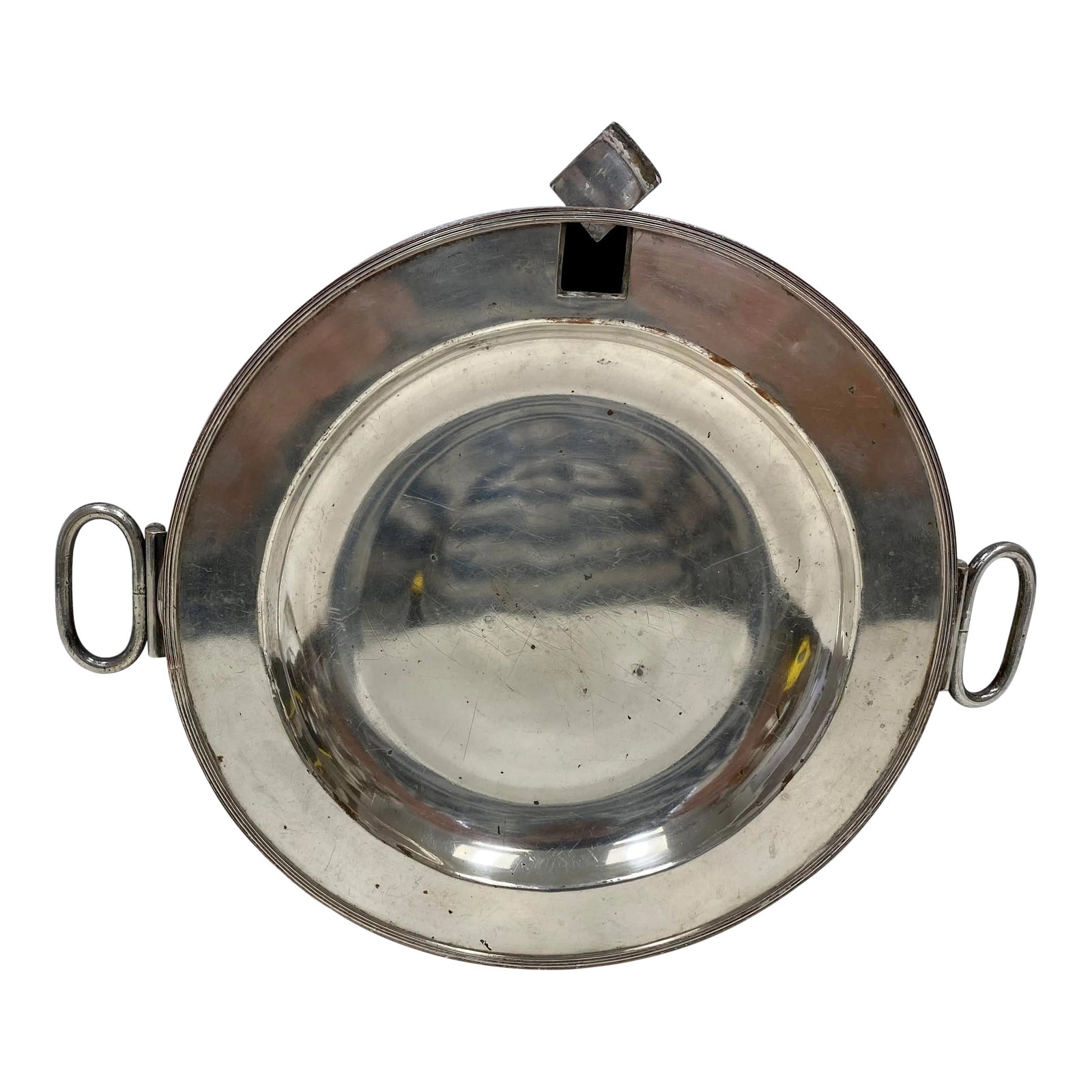 Antique Silver Plate Hot Water Plate Warmer / Warming Tray Made in