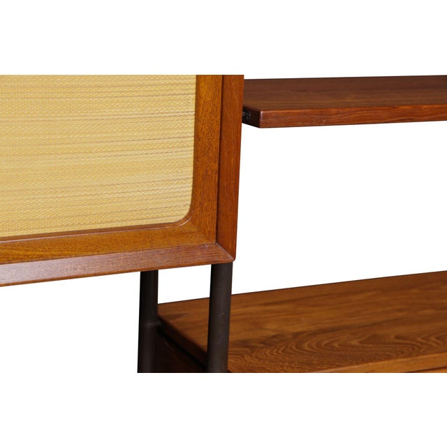 Mid 20th Century Danish Modern Teak Free-Standing Wall Unit With Bar by Lyby Møbelfabrik For Sale - Image 16 of 18