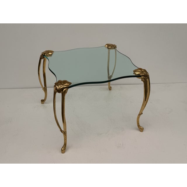 Maison Jansen 1970s Brass and Glass Coffee Table Manner of Maison Jansen For Sale - Image 4 of 12
