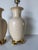 1980s Vintage Asian Style Cream Beige Crackle Glazed Ceramic & Brass Table Lamps – A Pair For Sale In Miami - Image 6 of 12