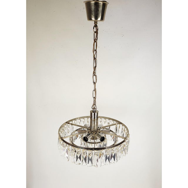 Crystal Chandelier, 1970s For Sale - Image 11 of 14