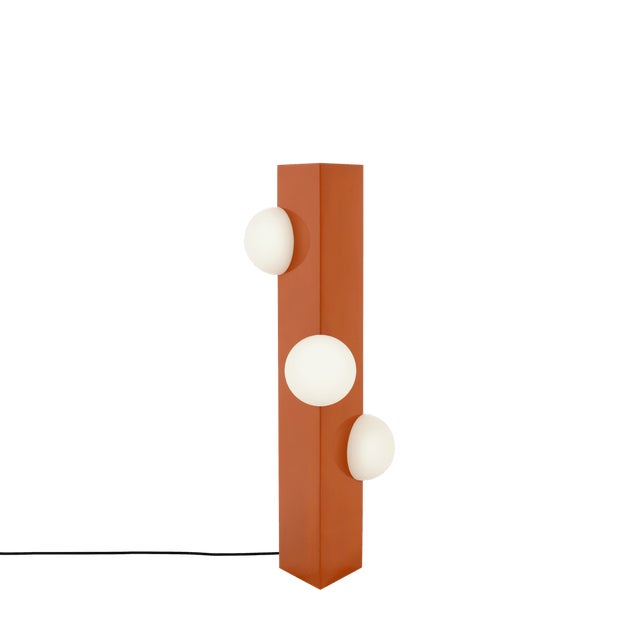 Contemporary Medium Sfera Orange Glaze Lamp from Pulpo For Sale - Image 3 of 17