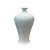 Ceramic Chinese Off White Porcelain Relief Floral Pattern Pear Shape Vase For Sale - Image 7 of 11