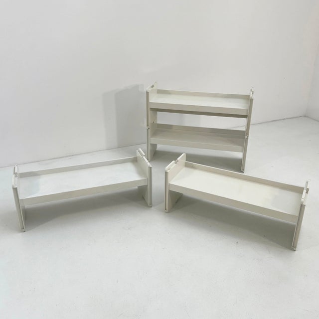 White White Modular Jeep Bookcase by De Pas, D'Urbino and Lomazzi for BBB, 1970s, Set of 4 For Sale - Image 8 of 9