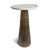 Featuring a beautifully fluted cast aluminum base finished in a warm antique brass, this striking side table brings...