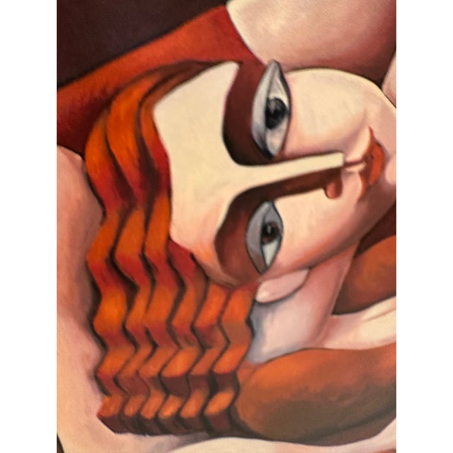 A captivating Cubist-inspired figural composition by Yuroz (Yuri Gevorg Zoryan), the internationally recognized Armenian-...
