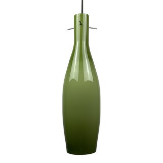 1960s Mid-Century Green Murano Glass Pendant Lamp by Vistosi, Italy For Sale