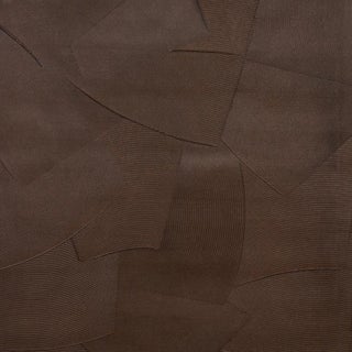 Schumacher x David Kaihoi Hand Combed Plaster Wallpaper In Brown For Sale