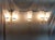Glass and Brass Sconces, 1950s, Set of 3 For Sale - Image 3 of 18