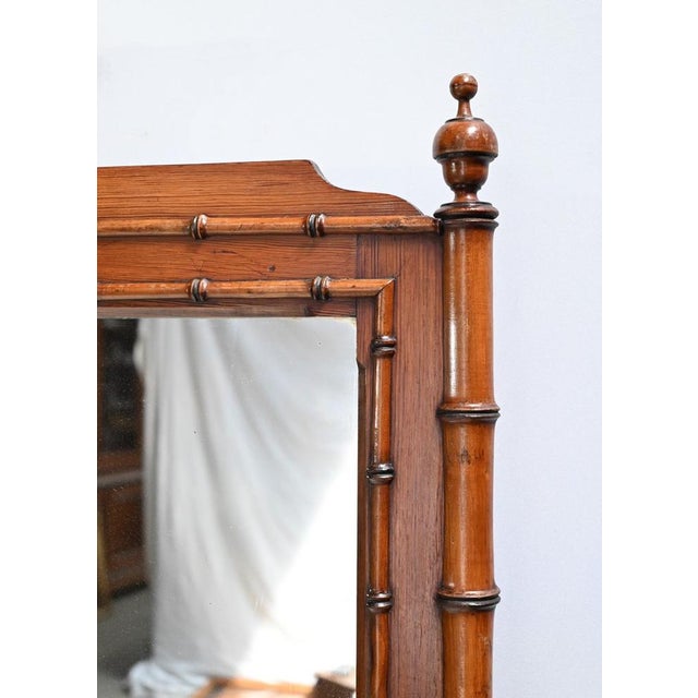 Tan Small Dresser Dressmaker in Pitchpin & Bamboo Spirit, 1920s For Sale - Image 8 of 18