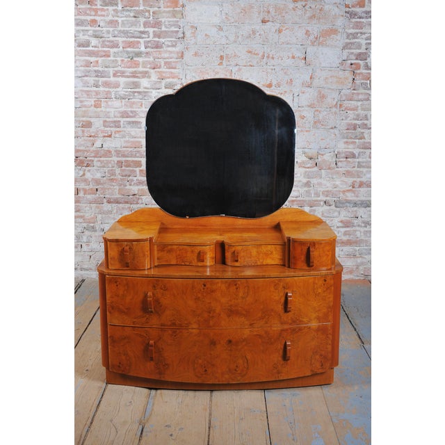 Czech Art Deco Chest of Drawers in Walnut Veneer, 1920s For Sale - Image 11 of 13