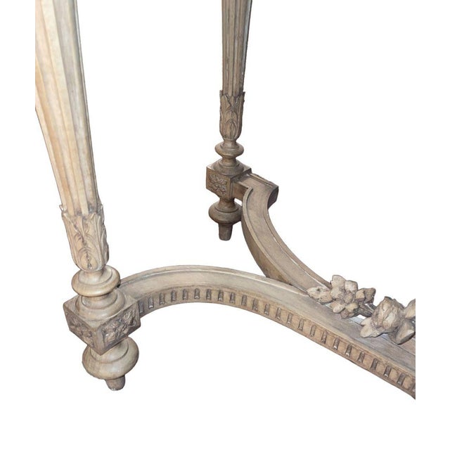 Wood Pair of 19th Century French Louis XIV Style Console Tables With Marble Tops For Sale - Image 7 of 10