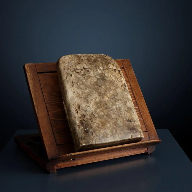 This stone icon depicts the Crucifixion at the top and Calvary at the bottom. At the foot of the Cross are the Virgin Mary...