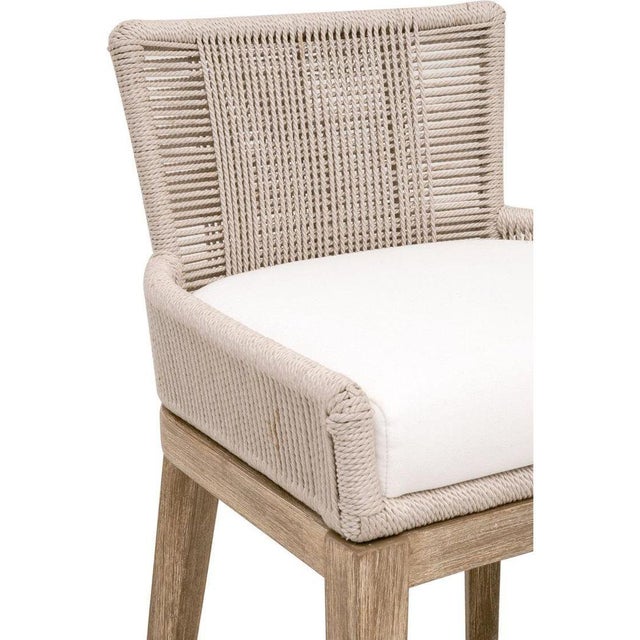 Wood Essentials For Living Overlay Fabric Counter Stool For Sale - Image 7 of 7