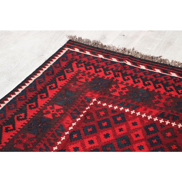 Vintage Handwoven Afghan Kilim Rug, 1980s For Sale - Image 11 of 14